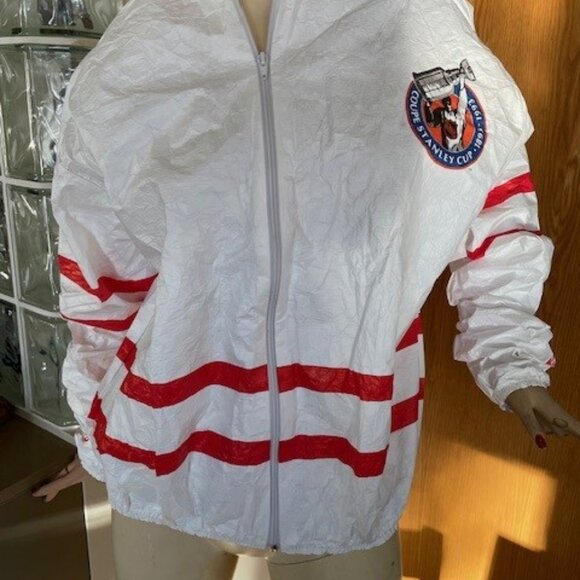 Vtg. 1993 TYVEK ZIP WINDBREAKER Stanley Cup HOCKEY & KELLOGG'S Promo COLLECTIBLE - Picture 2 of 9